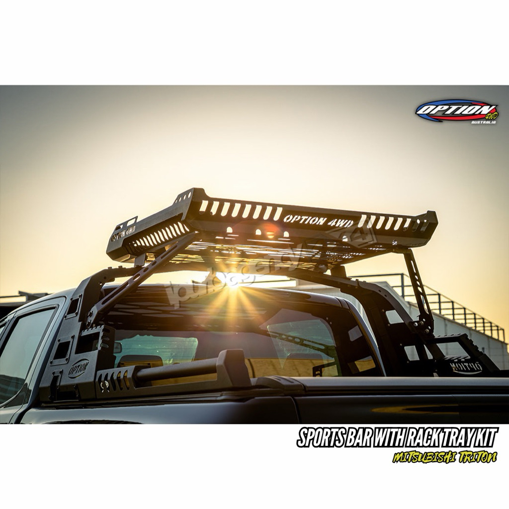 Option 4WD Thailand Sports Bar with Rack Tray Kit set for MITSUBISHI Triton
