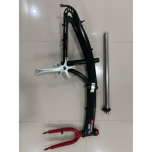 frame sepeda lipat 16 inch merk exotic includ fork seatpost