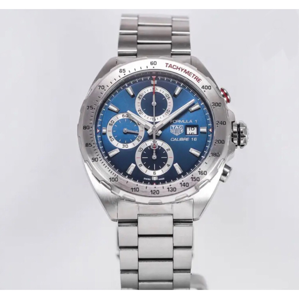 jam tangan pria original  TAG Heuer Formula 1 Chronograph Automatic Blue Dial 44mm ori