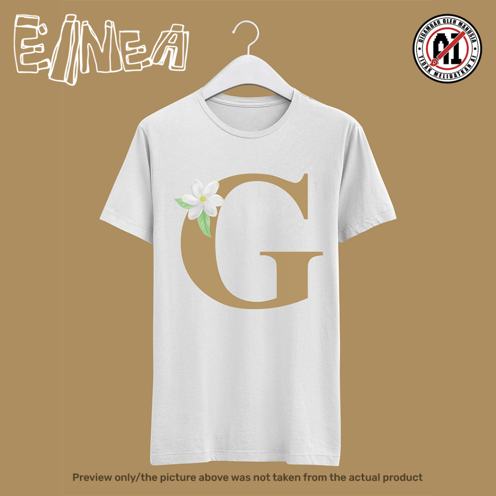 Floral Monogram T-shirt by EINEA | Gardenia brighamii