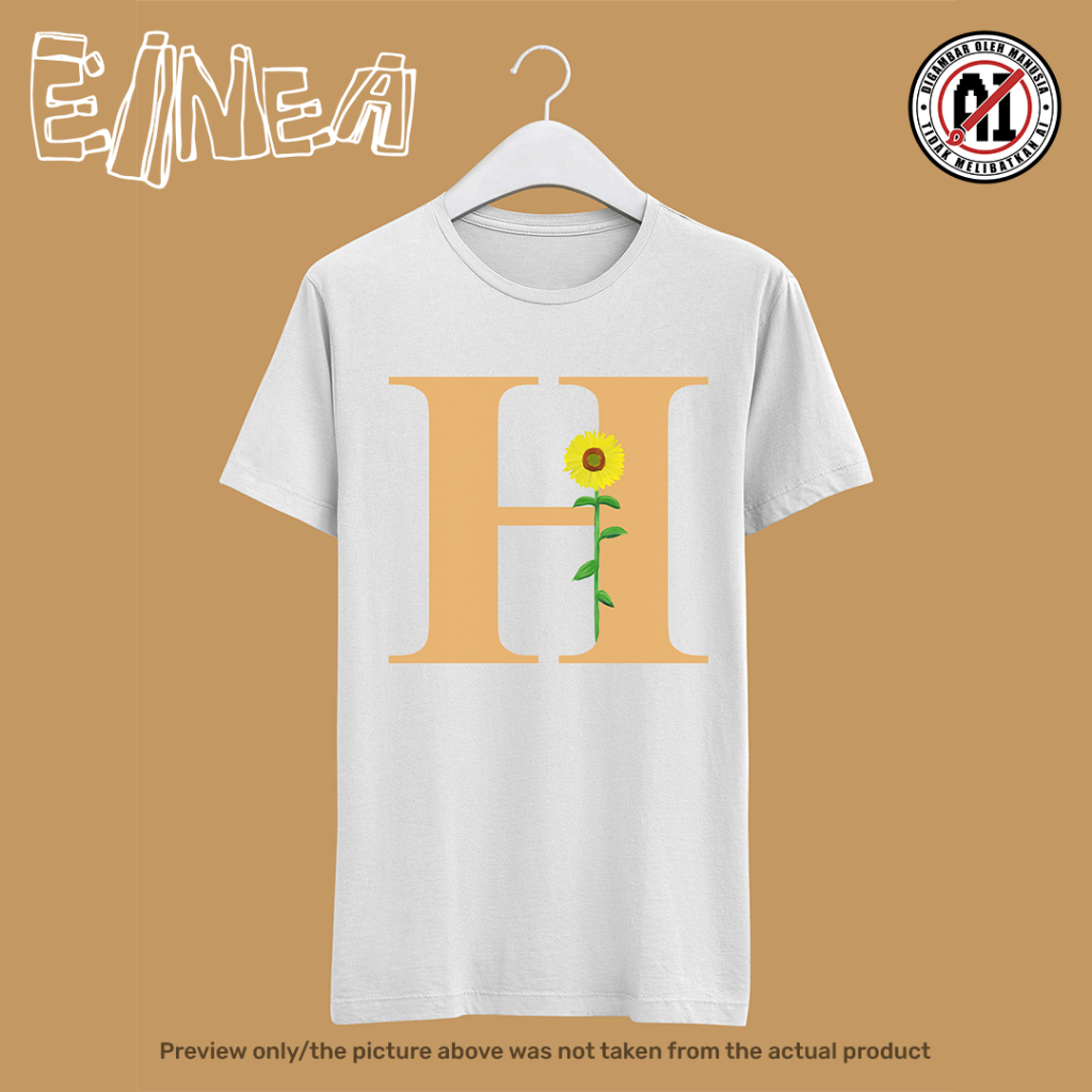 Floral Monogram T-shirt by EINEA | Helianthus annuus