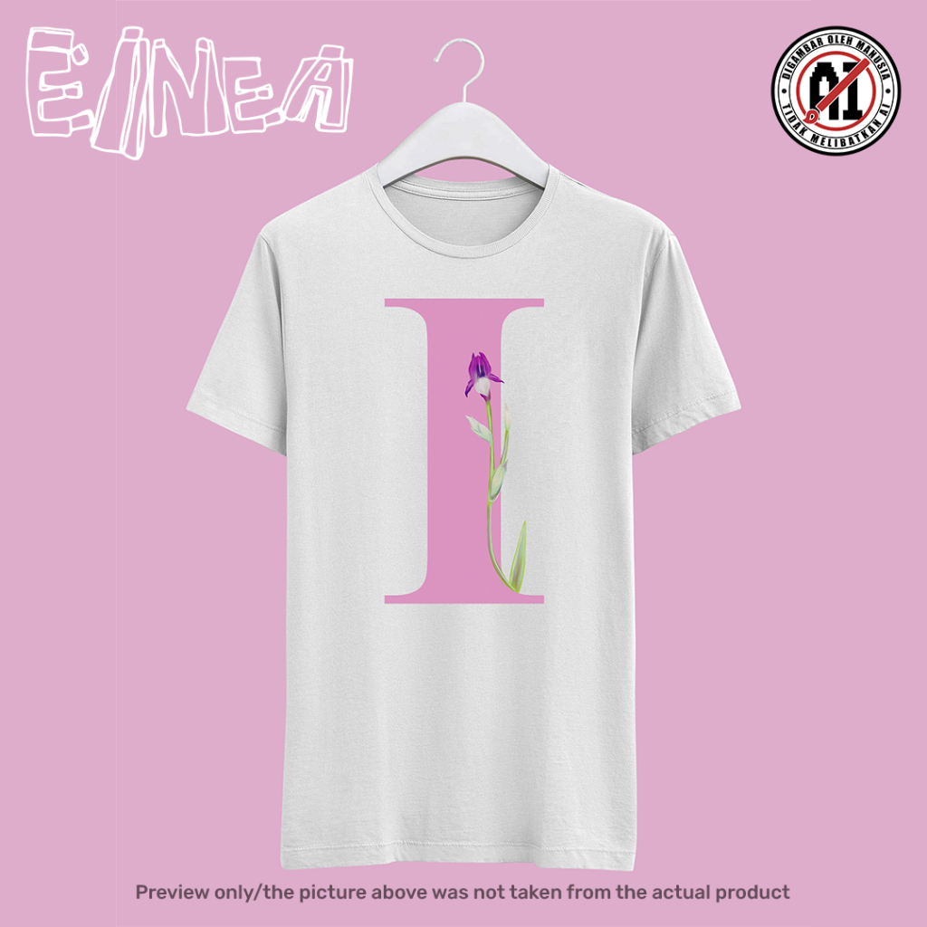 Floral Monogram T-shirt by EINEA | Iris × germanica