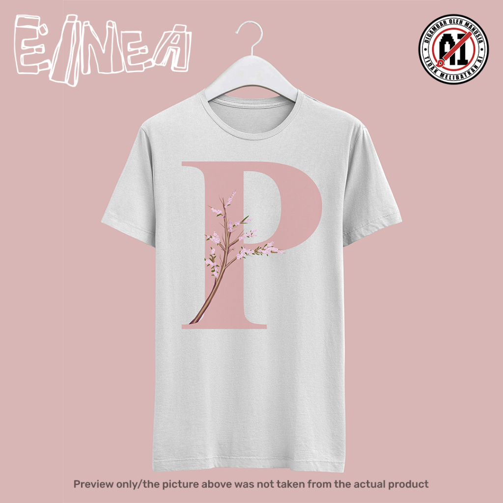 Floral Monogram T-shirt by EINEA | Prunus serrulata