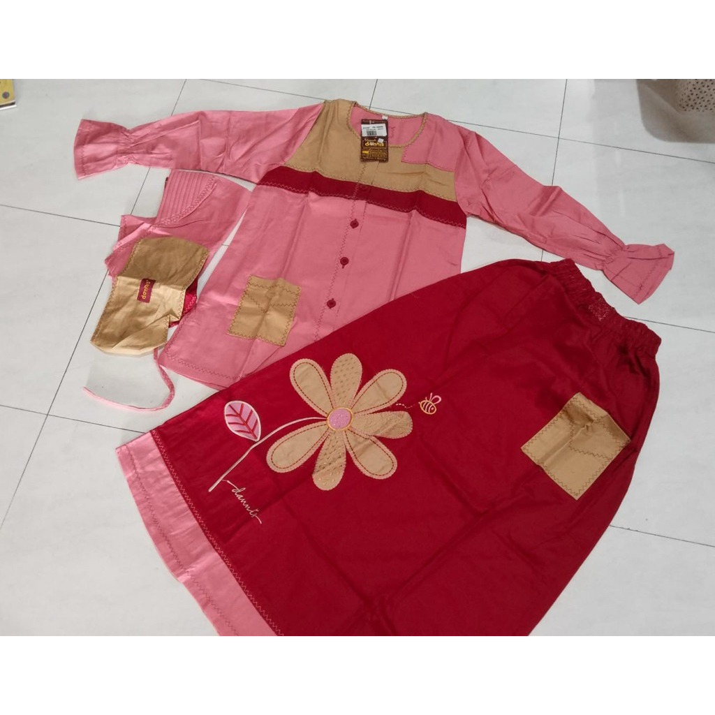 sale 30% / SRA1810 / setelan rok anak size 11 / baju muslim anak perempuan / baju ngaji / dannis / b