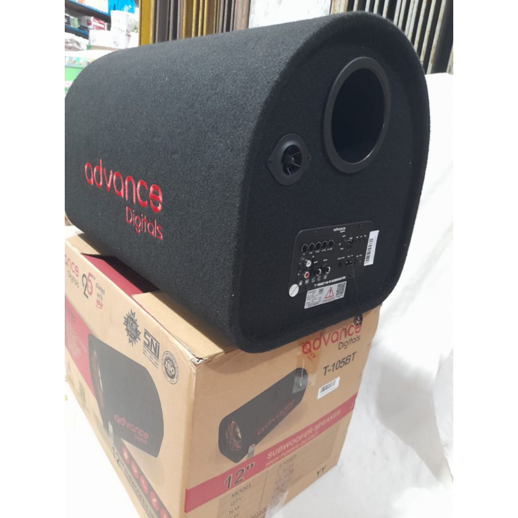 Speaker mobil t105bt 12 inchi subwoofer speaker bisa karaoke ada lobang mic 
merk advance digitals
s