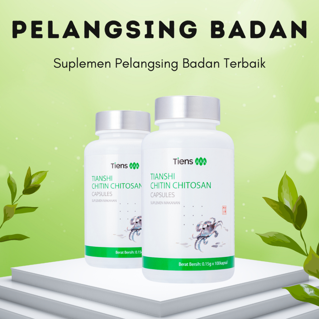 CHITIN CHITOSAN TIENS TIANSHI TIANSI THIANSI CITIN CITOSAN KITOSAN ASLI HERBAL UNTUK PELANGSING ASAM