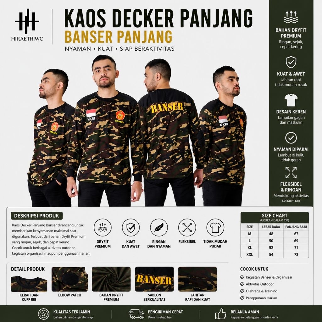 KAOS DECKER BANSER KAOS LAPANGAN ORMAS BANSER KAOS LORENG BANSER KOMBINASI HITAM LORENG KAOS BANSER 