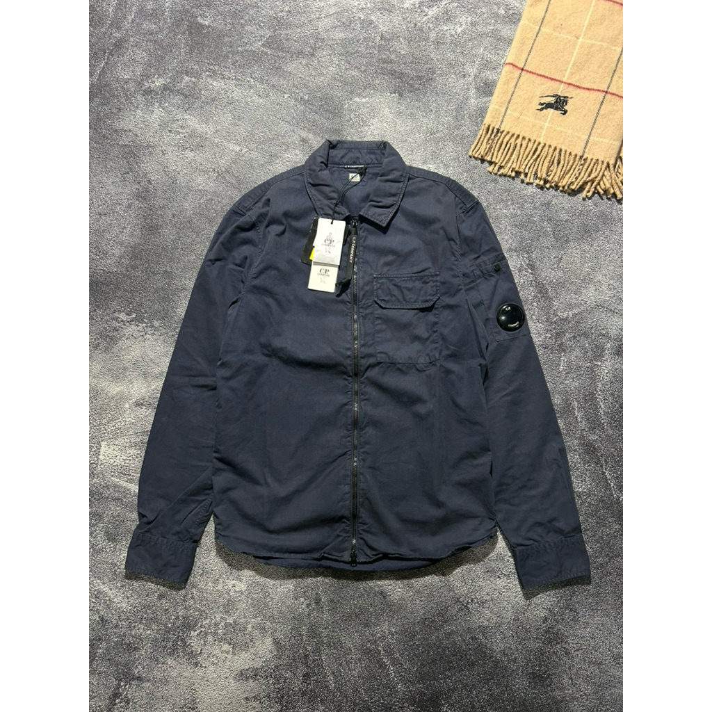 CP Company Gabardine navy overshirt (12CMSH087A 002824G)