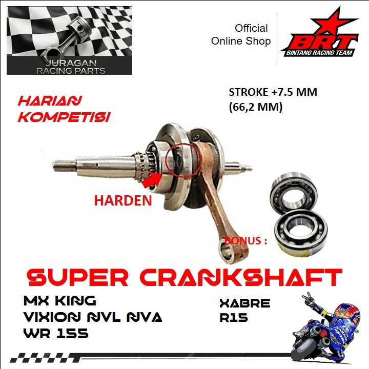 BRT Super Kruk As Stroke Up MX King R15 Vixion NVL NVA WR 155 Xabre