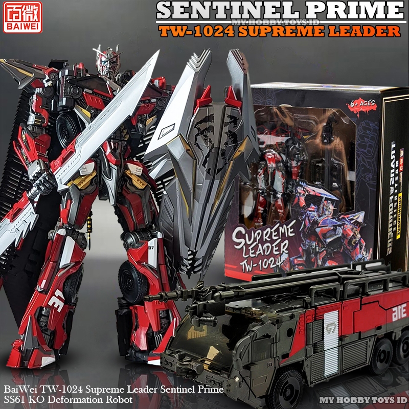 Mainan Transforemers Robot Sentinel Optimus Prime Transfom Truck Pemadam Kebakaran non OV-01