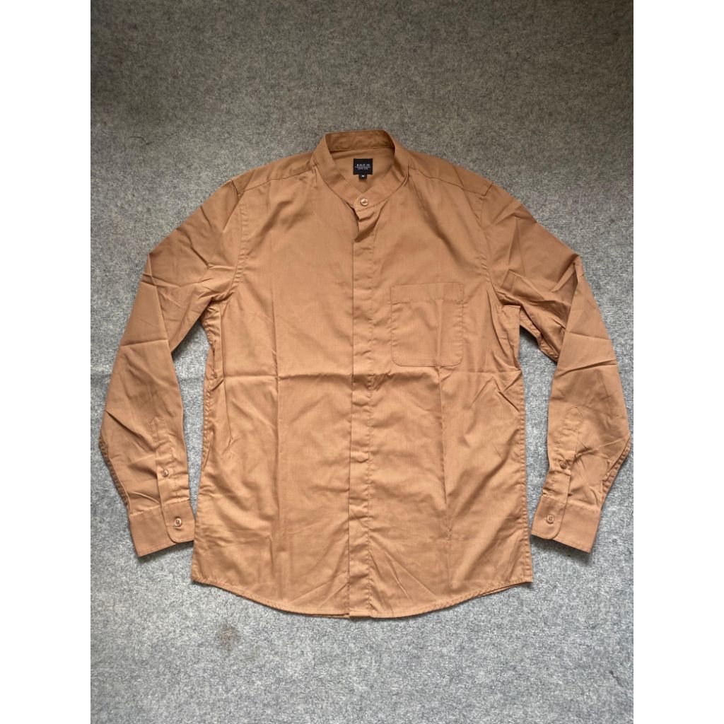 Argo Concealed Placket Long Sleeve by Heymale Kemeja Lengan Panjang Pria Sanghai Neck