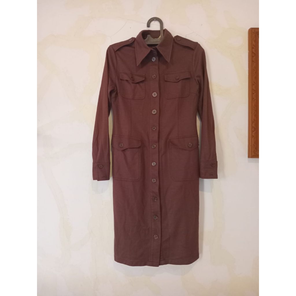 Preloved Coat Jacket Korean Style Brown
