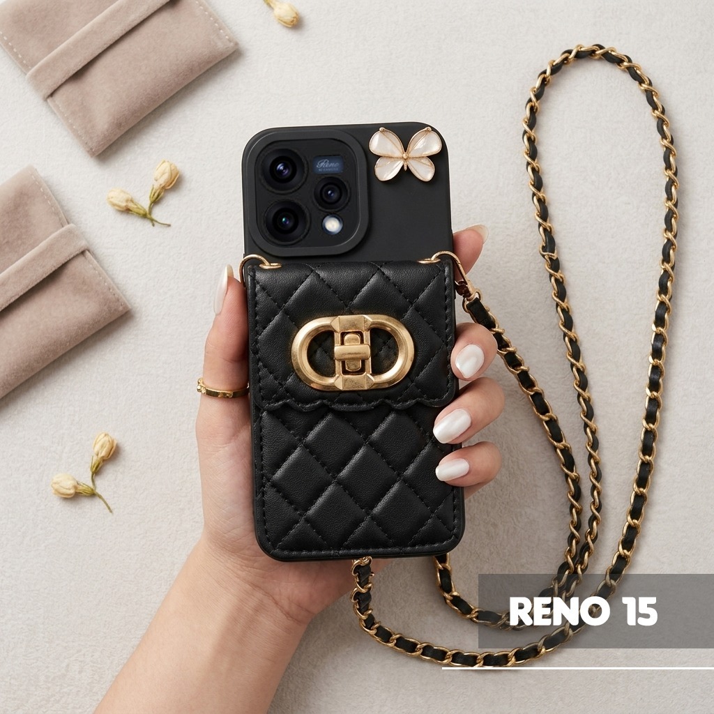 Softcase Dompet DR For tipe Oppo Reno 15 - Case tas hp Casing dompet Case Oppo Reno 15 Case Hp