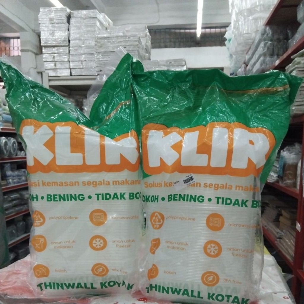 KLIR 1000 SQ KOTAK THINWALL 1000ML SQ KOTAK MAKANAN
