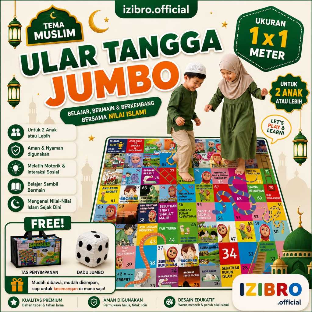 Izibro - Ular Tangga Jumbo Islami Edukatif