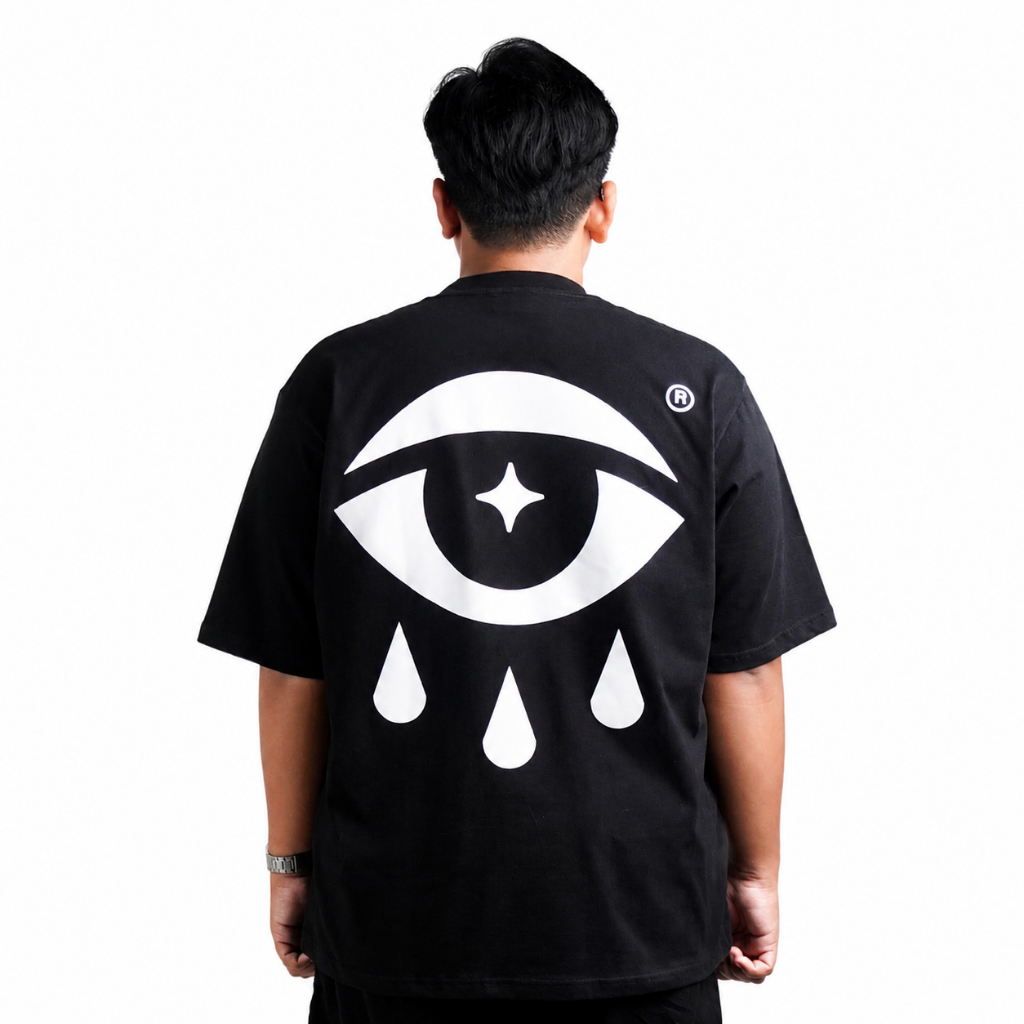 ILUTHIC - Tears Oversized TShirt Black Lengan Pendek Supersoft Cotton 20s