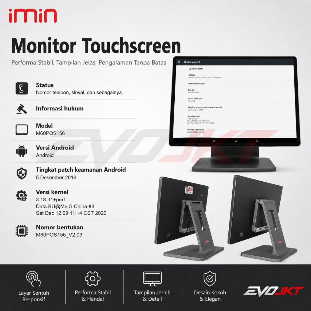 IMIN Mesin kasir Android iMin Swan 1 Single display 15.6 inch 4GB /32GB