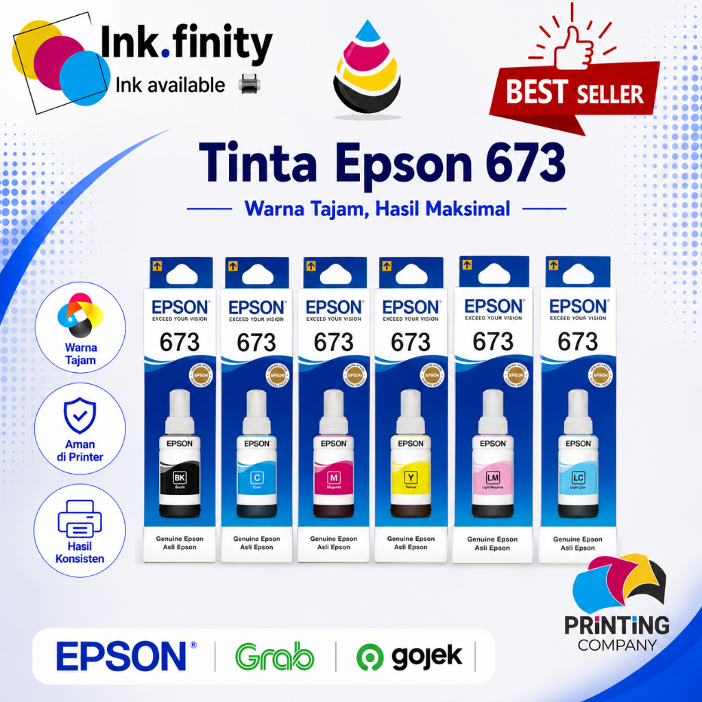 TINTA ESPON 673 Epson L800 - Epson L805 - Epson L850