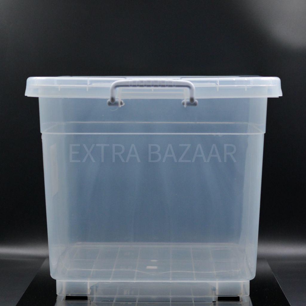 Container Transparan / Container Bening / Box Transparan + Roda