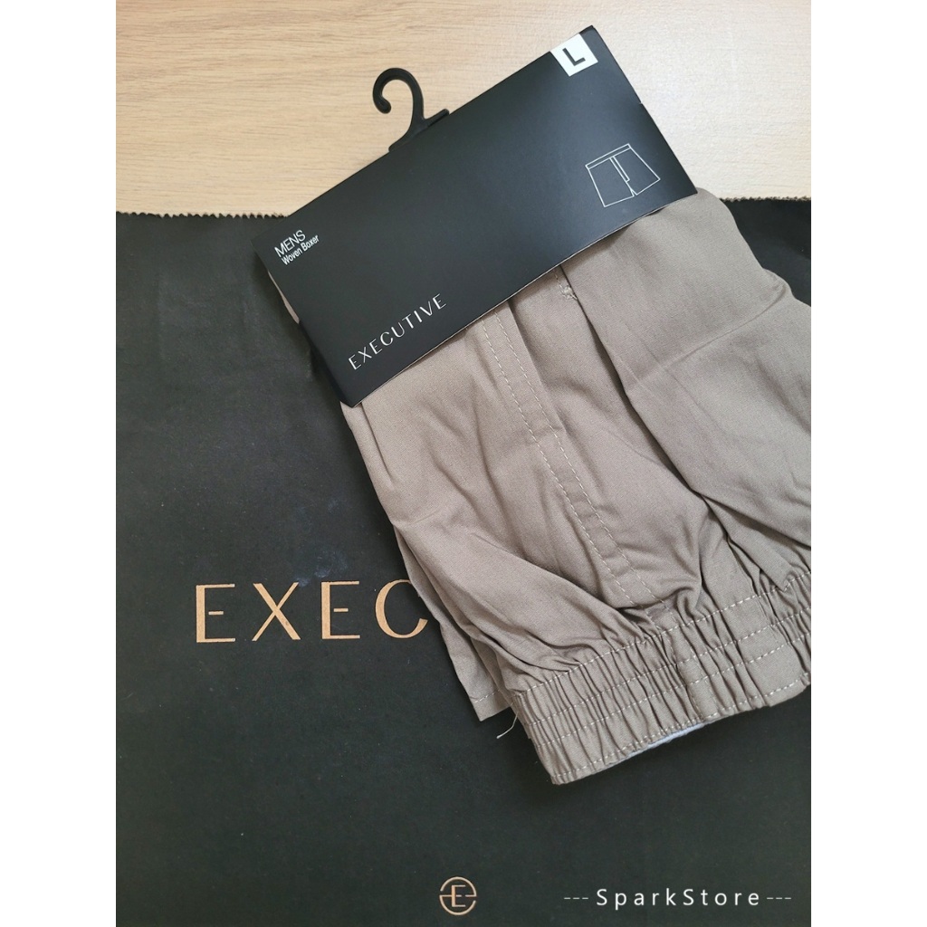 [NEW][BARU] The Executive Celana Boxer Katun Rajut Coklat Pasir Polos
