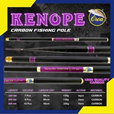 PROMO JORAN TEGEK ORCA KENOPE RING /KOLONG 360,450,540 BAHAN CARBON KAKU ROS PANJANG