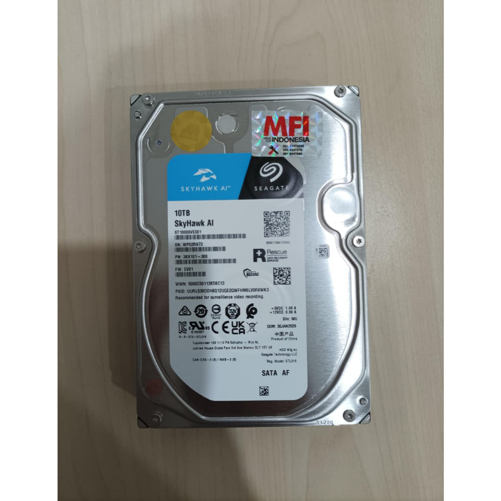 Seagate Skyhawk MFI 10TB -  Garansi 3 Tahun