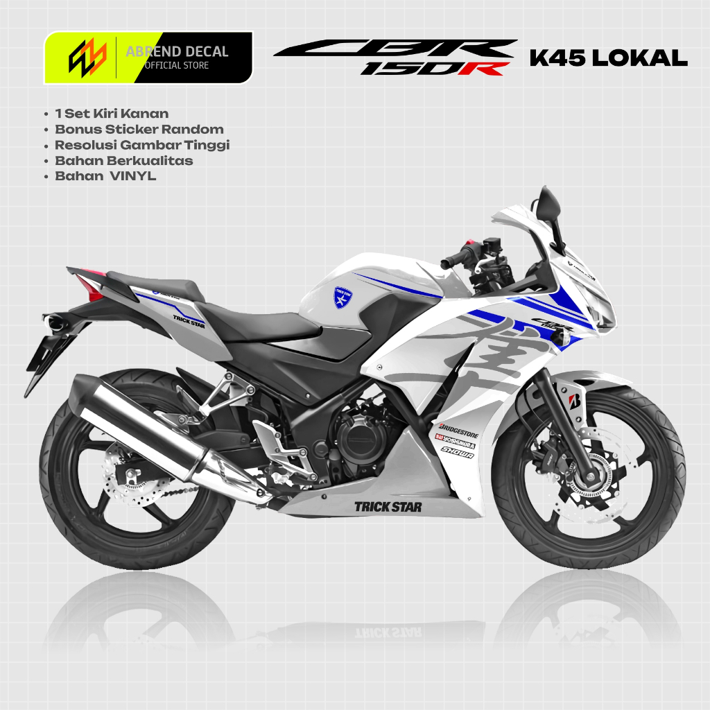 DECAL STICKER CBR K45R LIVERY TRICKSTAR HAYABUSA / STRIPING HONDA CBR K45A