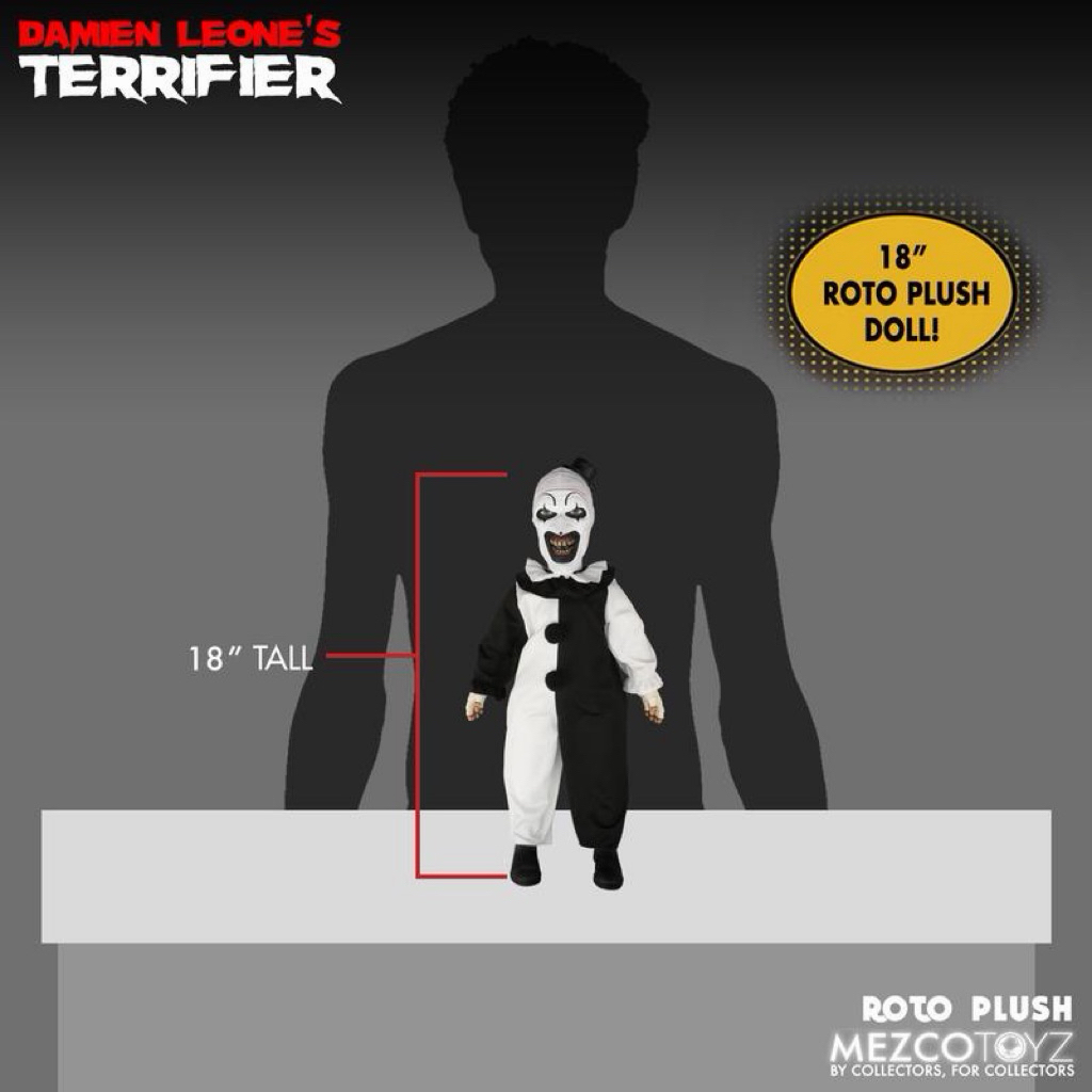Mezco Toyz 18” MDS ROTO PLUSH : Terrifier Art the Clown