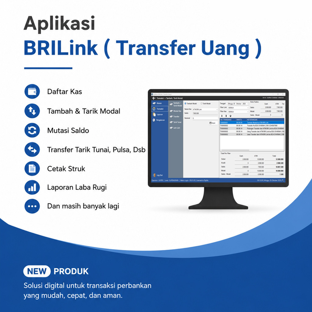 Aplikasi Pembukuan BRILink (Transfer Uang)