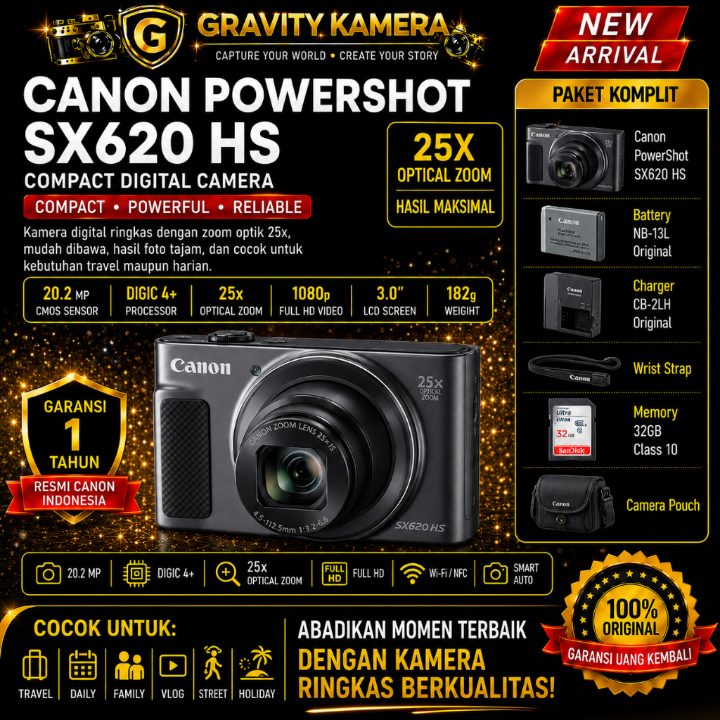 CANON POWERSHOT SX620 HS / KAMERA CANON POWERSHOT SX620 HS