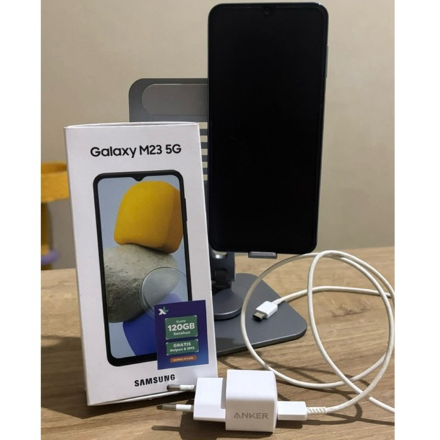 (Second / Bekas / preloved) SAMSUNG M23 5G 6GB/128 LIGHT BLUE ORIGINAL MULUS