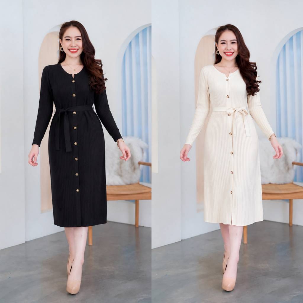 Dress Rajut Import Wanita Dress Spand Rajut Import Terbaru Pakaian Wanita Import Ootd Rajut Import