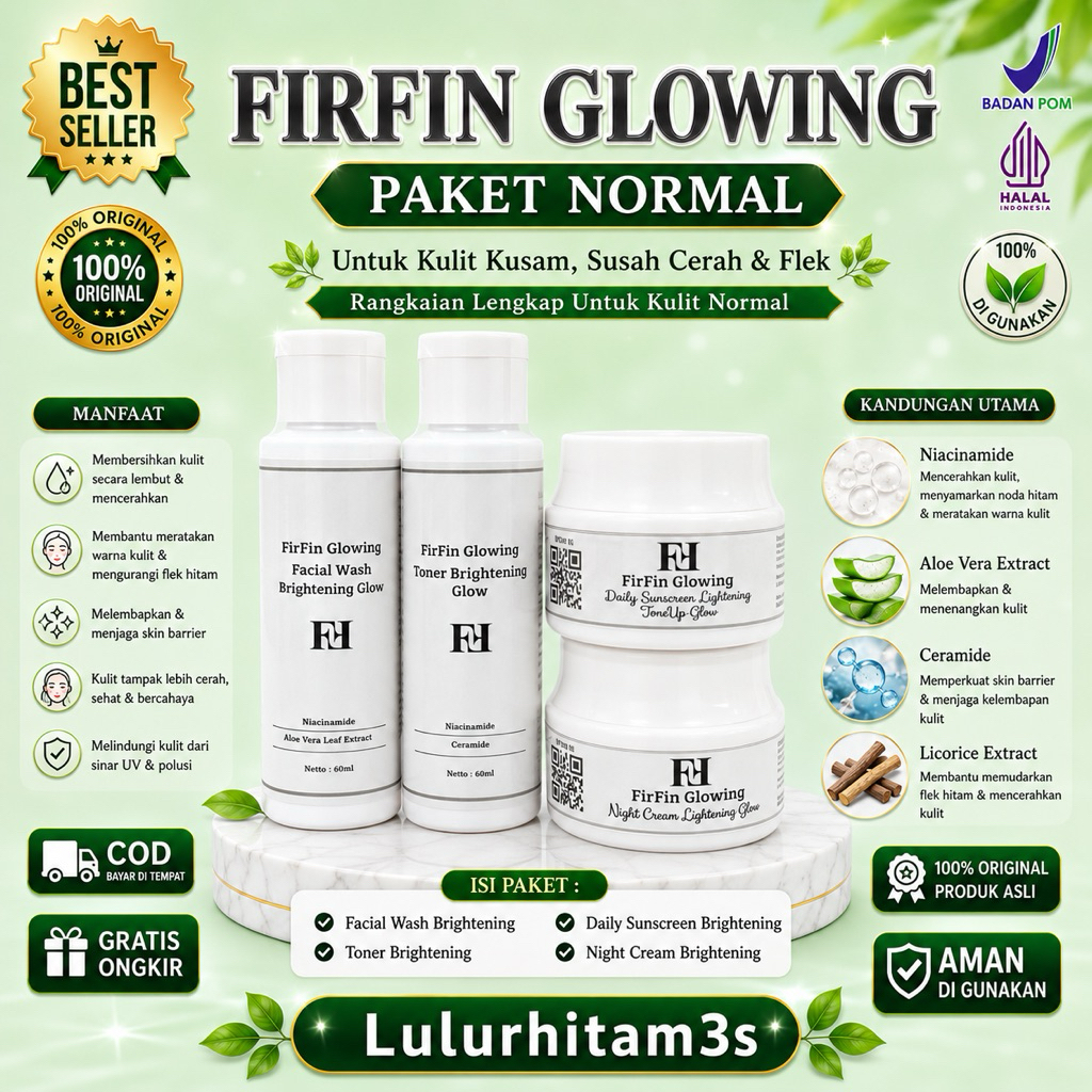 FIRFIN NORMAL GLOWING UNTUK WAJAH FLEK