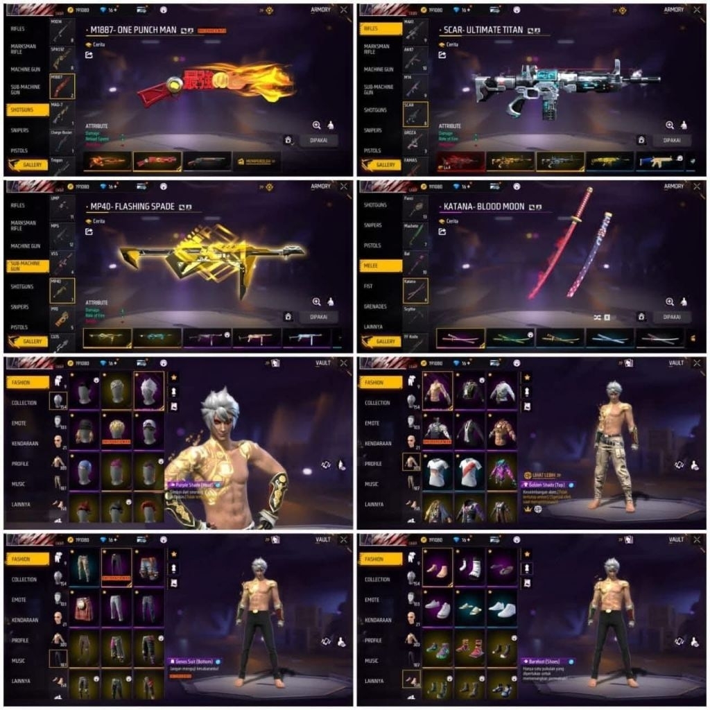 Promo Akun FreeFire OPM Sultan Old Akun pribadi Amanah