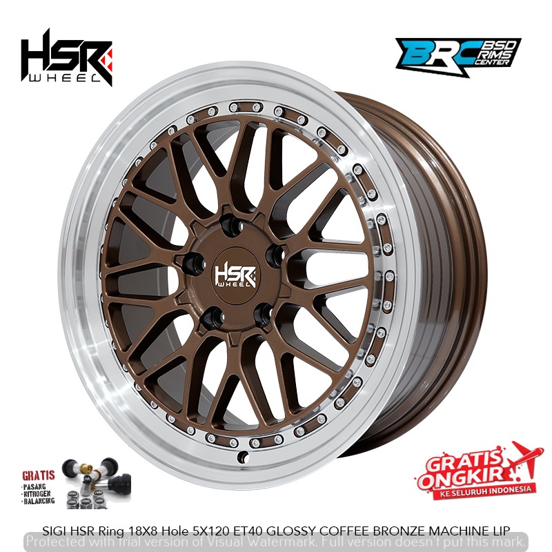 Velg mobil racing murah model bbs lm hsr sigi ring 18 GARTIS KIRIM