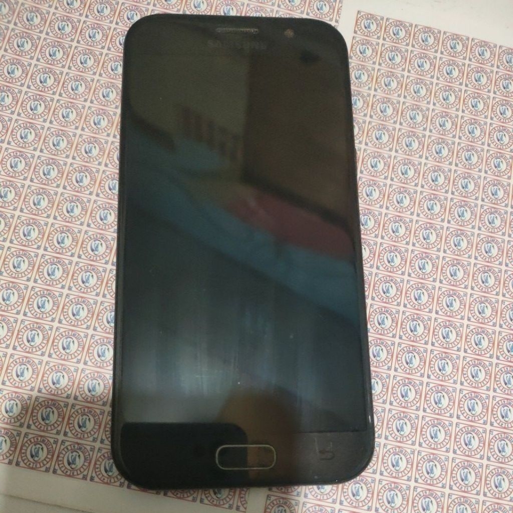 LCD Samsung A5 2017 original copotan plus frame hitam