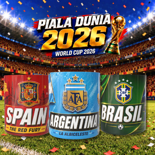Piala Dunia World Cup 2026 Souvenir | Fifa World Cup 2026 | Piala Dunia 2026 | Gelas Souvenir | Gela