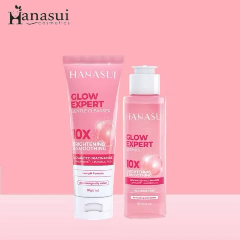 BPOM ~ Paket Hanasui Glow Expert [ Gentle Cleanser & Toner ]- Pembersih Wajah dengan Formula Niacina