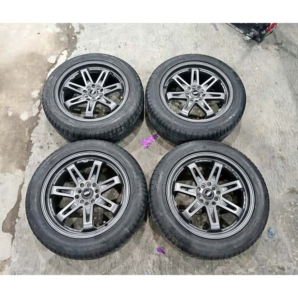 Velg Mobil Bekas Ring 17 DAIMON HSR R17X7,5 10X100-114,3 ET 40 BAN 215 55 R17