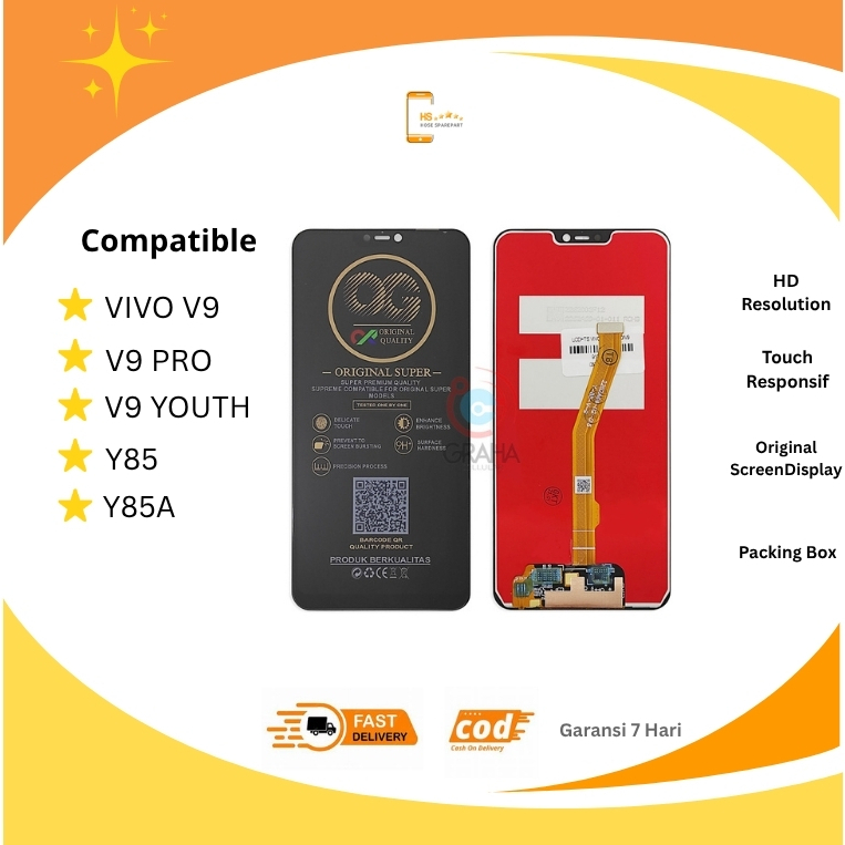 COD LCD TOUCHSCREEN VIVO V9 / V9 PRO / V9 YOUTH / Y85 / Y85A COMPLETE ORIGINAL FULLSET / LCD VIVO V9