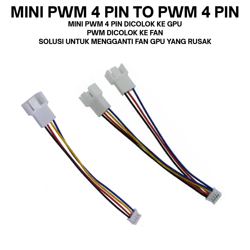 4-pin Graphics Card With 1 Split Two Fan Cable GPU PH2.0 Mini 4Pin To 2 Way CPU 4Pin PWM Fan Connect