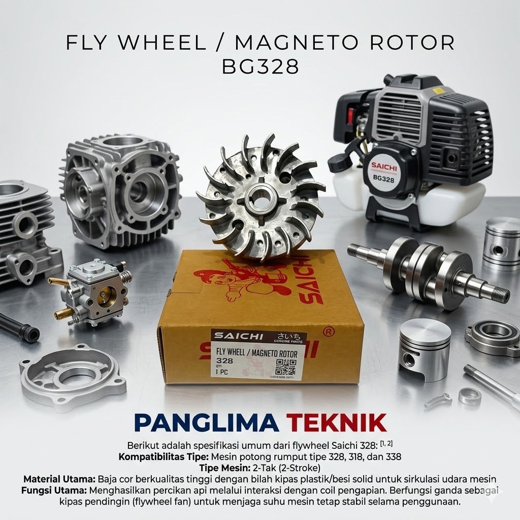 Saichi Fly Wheel Magnet Roda Gila Fly Wheel Mesin Potong Rumput 2 Tak Brush Cutter BG328