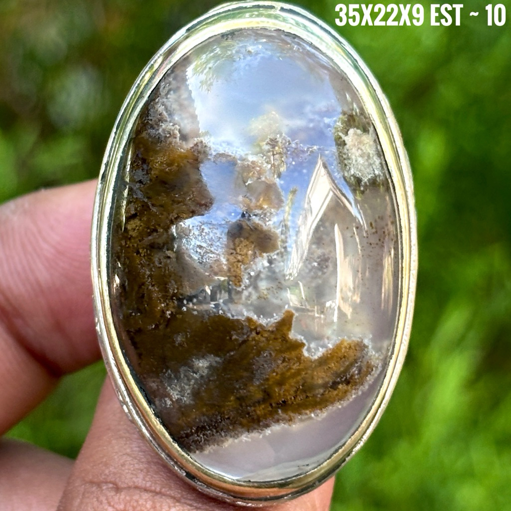 NATURAL BATU AKIK LUMUT KRISTAL JUMBO