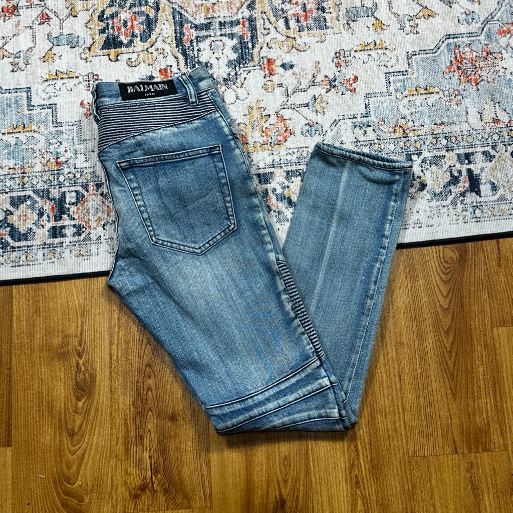 CELANA PANJANG JEANS BALMAIN PARIS BIKER
