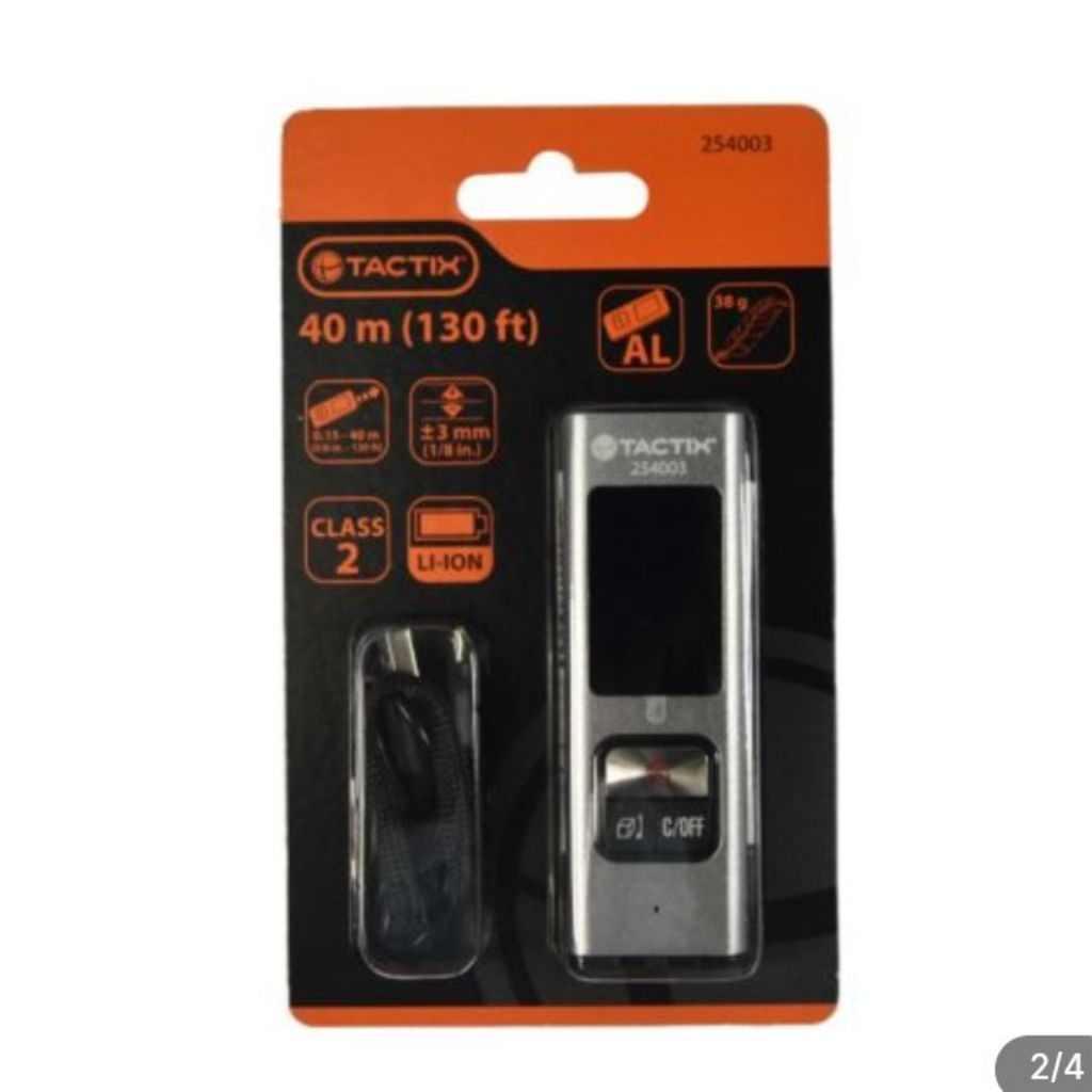 Tactix 40 Mtr Meteran Laser Digital - Hitam
