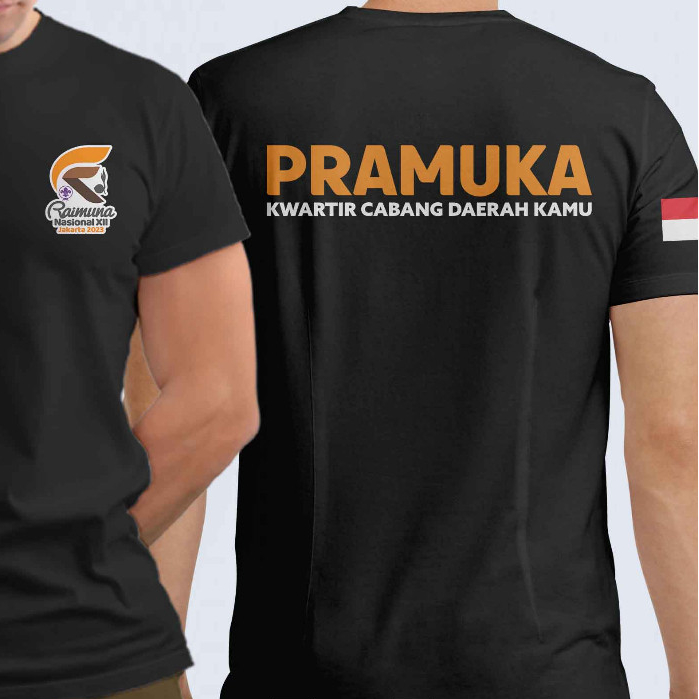 Kaos Raimuna Nasional XII Jakarta 2023 Pramuka Gratis Nama dan Kwarting Cabang Daerah Kamu Baju Dist