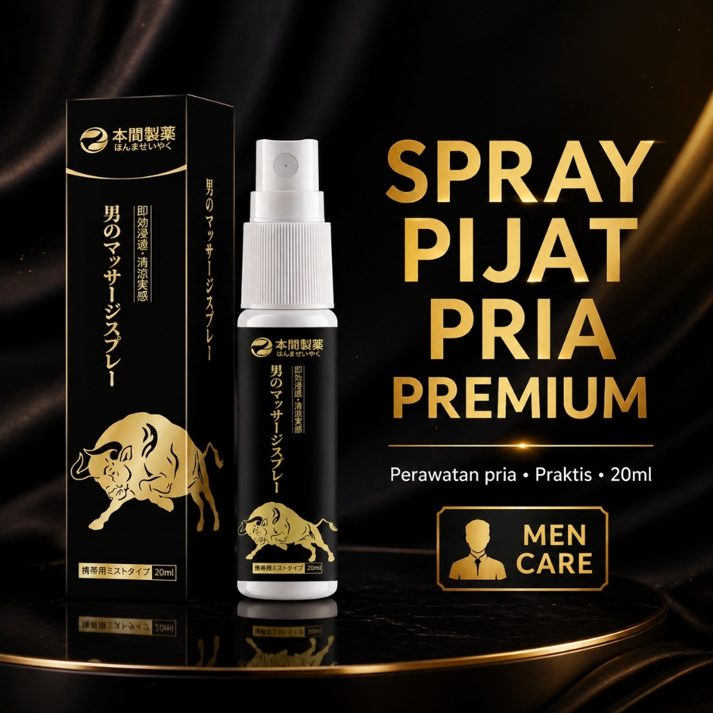 Spray Minyak Pijat Pria Herbal Alami Perawatan Tubuh Pria