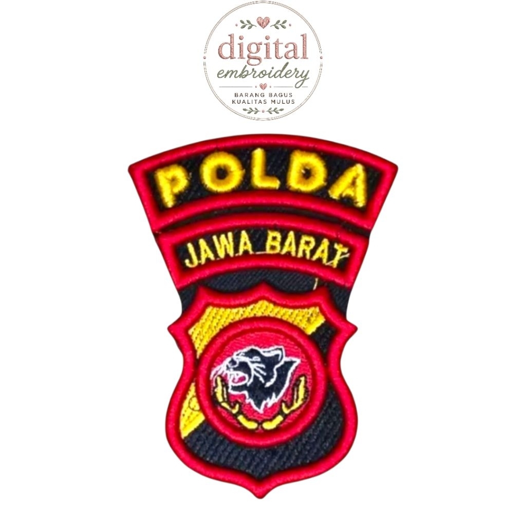 ​Logo Bordir Satpam Polda Jawa Barat Premium