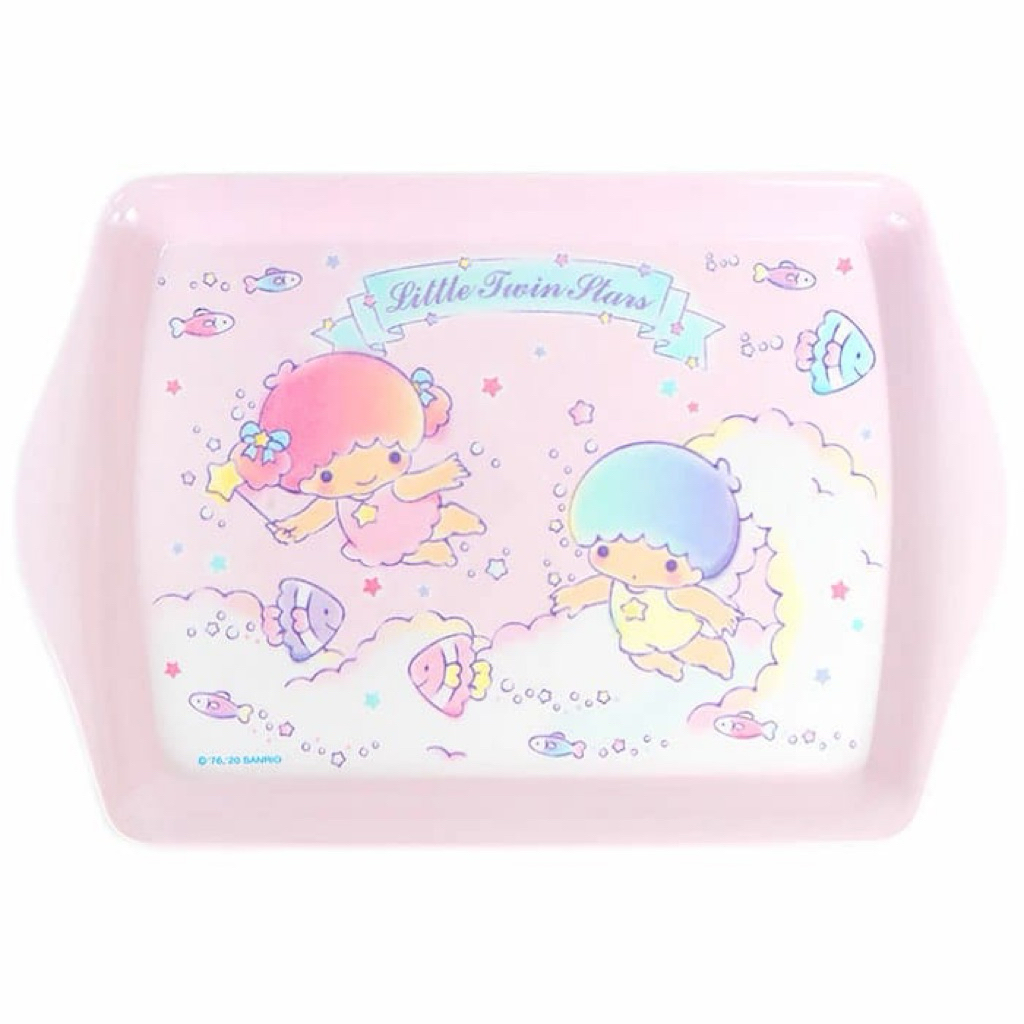 Nampan Melamin Little Twin Stars Sanrio Original - Baki Saji Karakter Kiki Lala Estetik Tempat Wadah