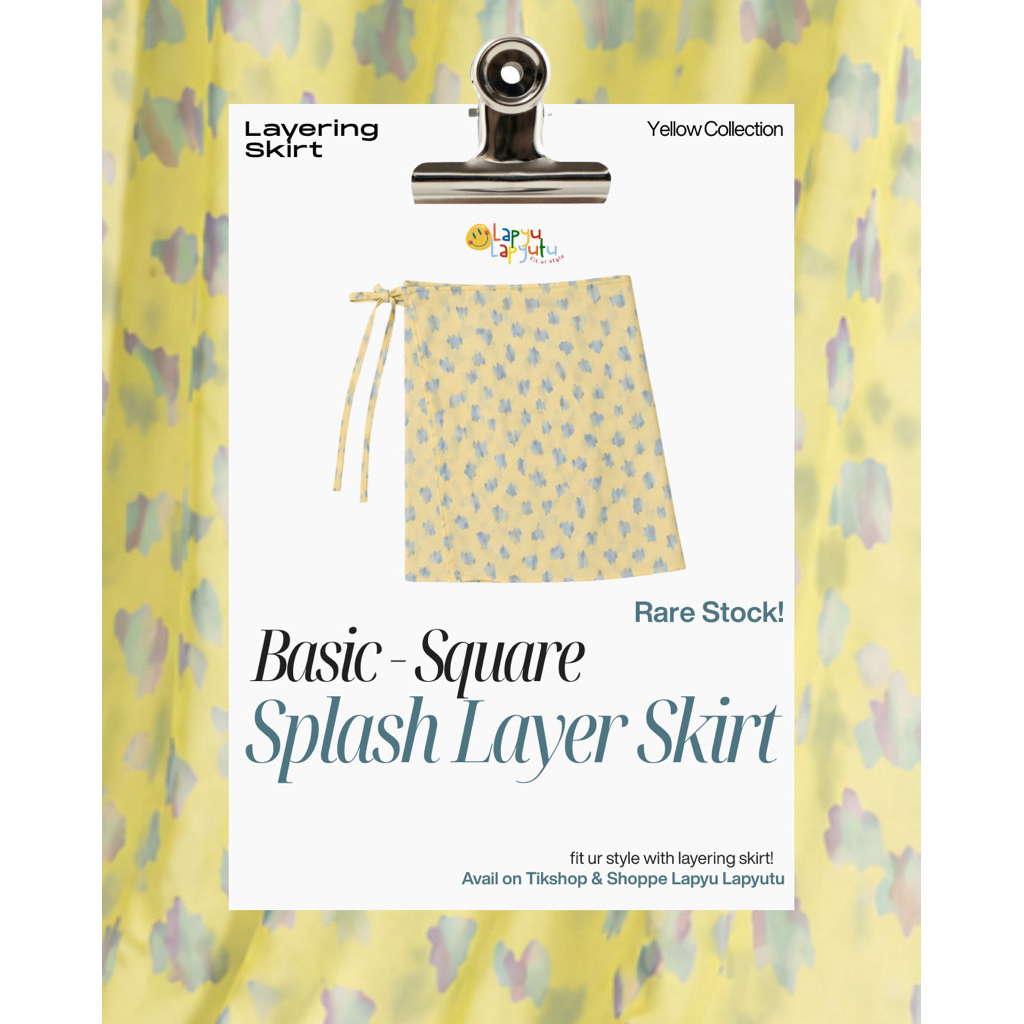 Layering Skirt Lemon Splash | Rok Variasi | Layering Outfit | Lapyulapyutu